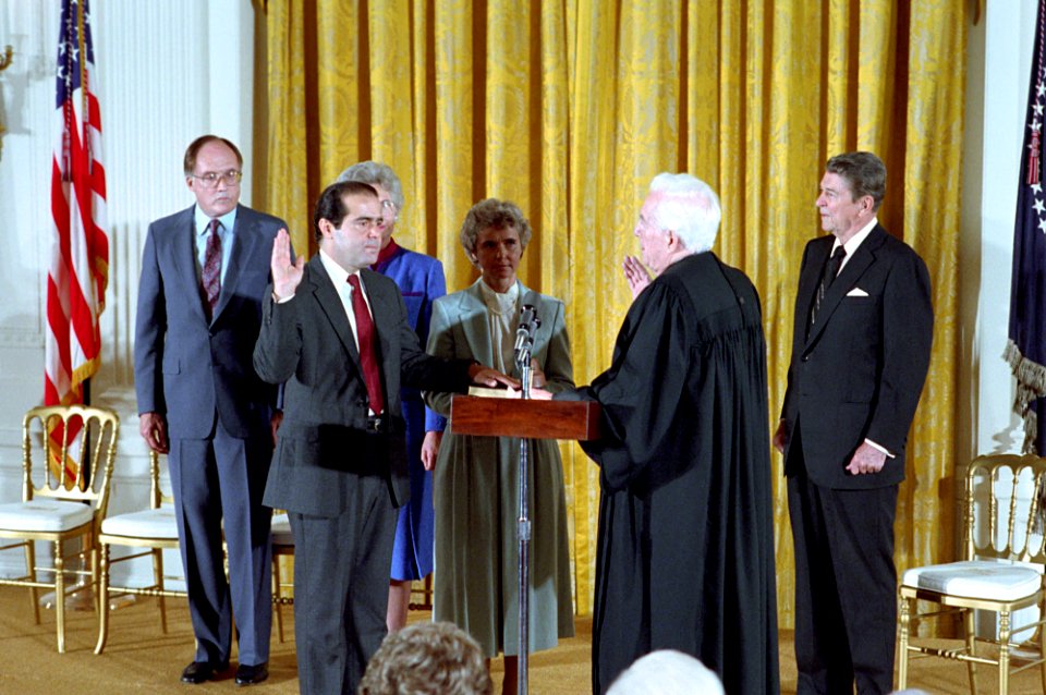 The Swearing-In Ceremony for Antonin Scalia