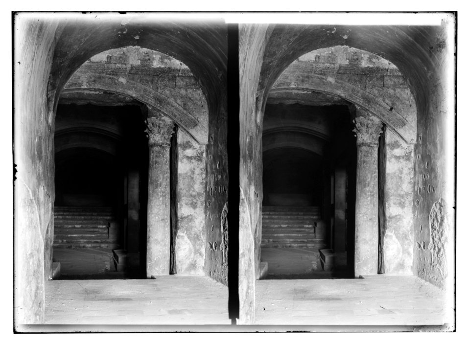 The Temple area. The Double Gate. Ancient entrance to temple beneath el Aksa (i.e., al-Aqsa). LOC matpc.02514