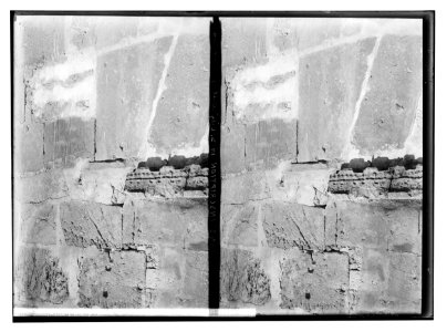 The Temple area. Hadrian's inscription. Ancient stone built into city wall above Double Gate. LOC matpc.02516