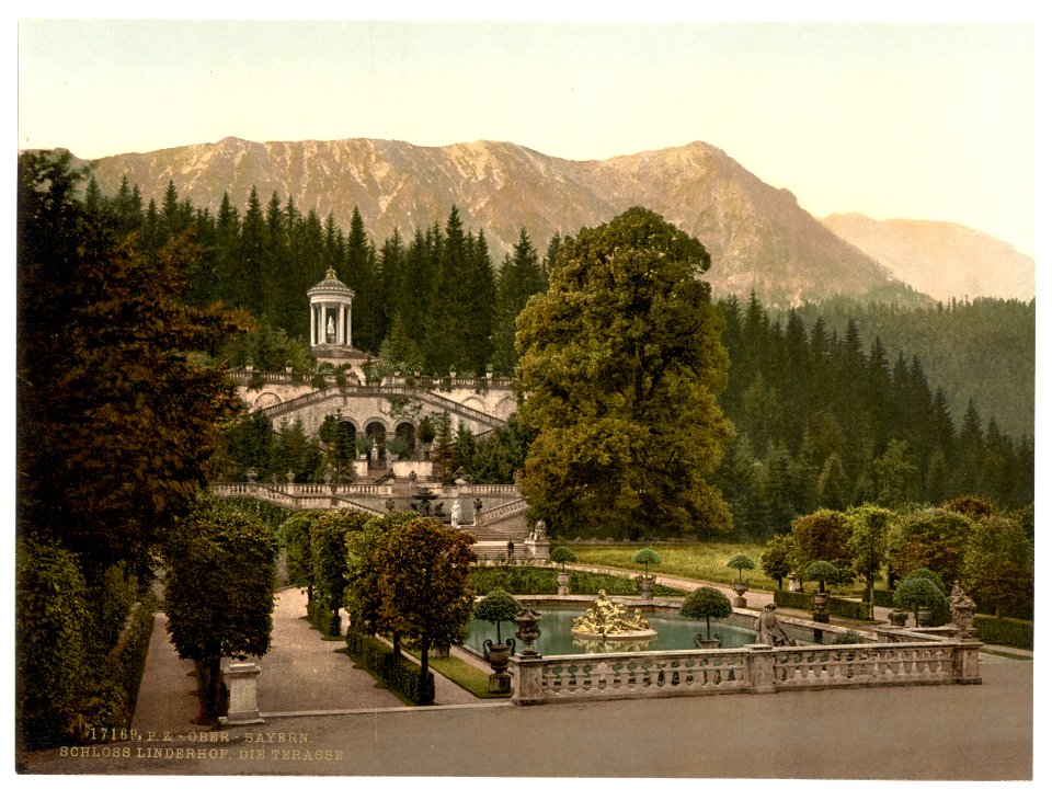 The terrace, Linderhof Castle, Upper Bavaria, Germany-LCCN2002696248