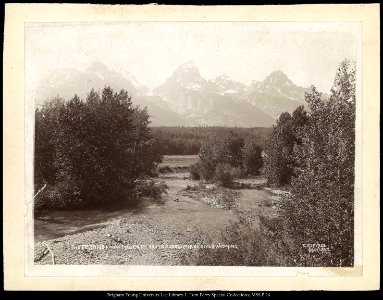 The Tetons from the East, South Fork of Snake River, Wyoming, C.R. Savage, Salt Lake photo
