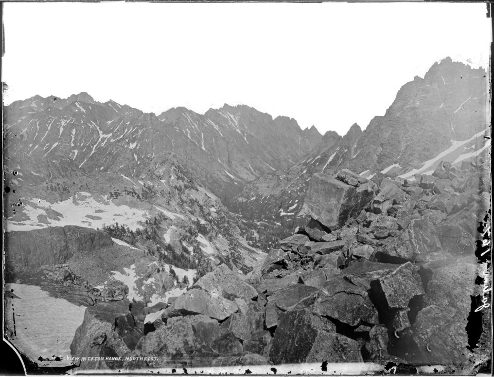 The Teton range, northeast. Lincoln County, Wyoming - NARA - 516776