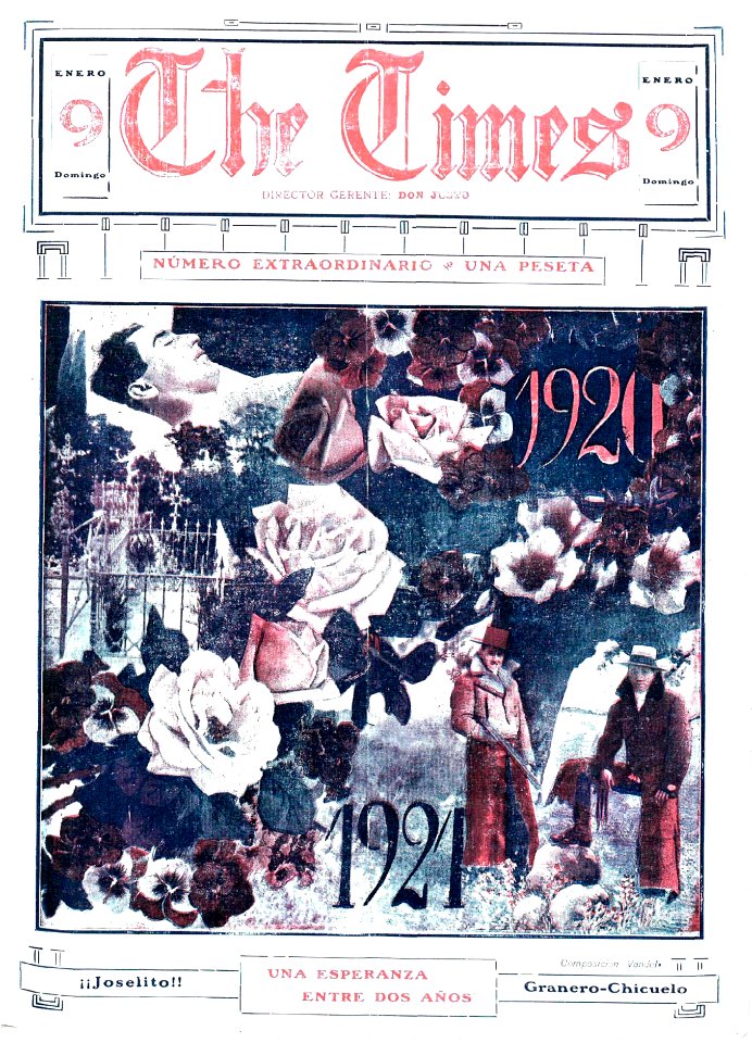 The Times, portada, composición de Vandel, 09-01-1921