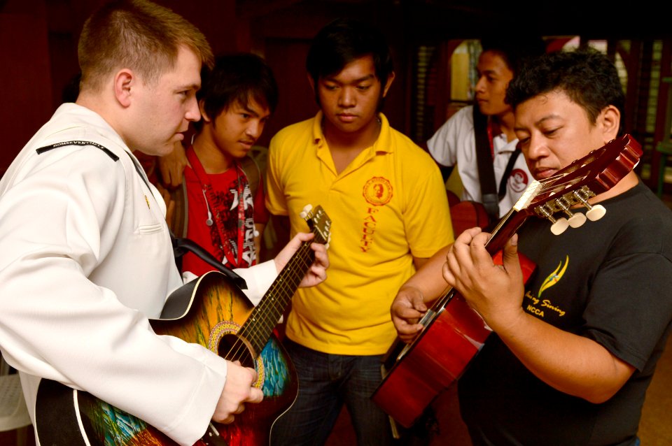 The U.S. 7th Fleet Band visits the Philippine Women's University. (8552915654)