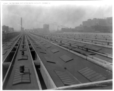The train shed, ventilating roofs, C & N.W. Railway, Chicago, Illinois LCCN2016648969 photo