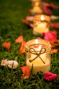 Season light of a candle lawn
