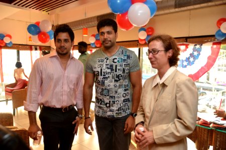 The U.S Consulate Chennai celebrated its two-year anniversary on Facebook with U.S. Consul General Jennifer McIntyre, actors Bharath Srinivasan and Jeyam Ravi28