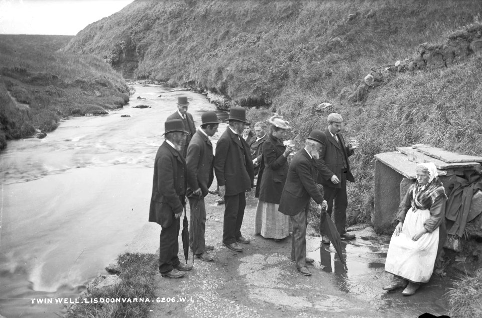 The Twin Wells on the banks of the River Aille at Lisdoonvarna