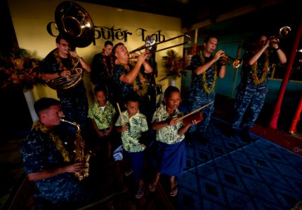 The U.S. Pacific Fleet Band performs. (8961151870)