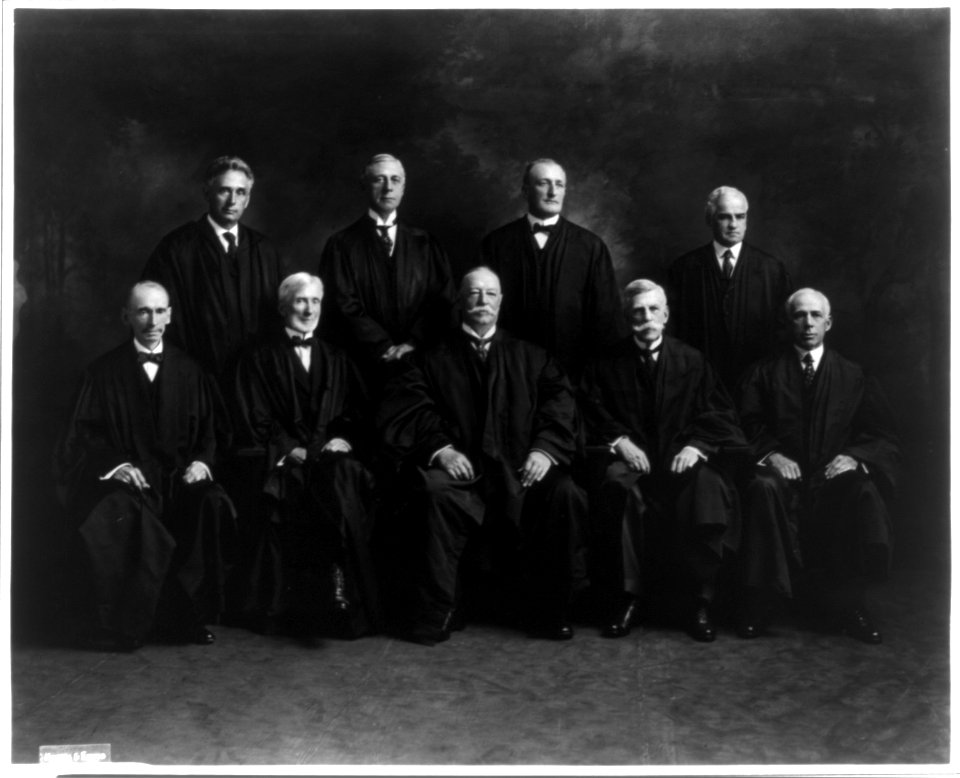 The U.S. Supreme Court in 1921- Day, Brandeis, McKenna, Pitney, Taft, McReynolds, Holmes, Clarke and Van Devanter LCCN2002706654