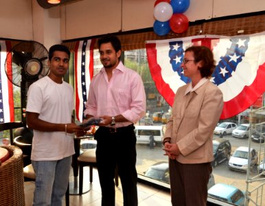 The U.S Consulate Chennai celebrated its two-year anniversary on Facebook with U.S. Consul General Jennifer McIntyre, actors Bharath Srinivasan and Jeyam Ravi01