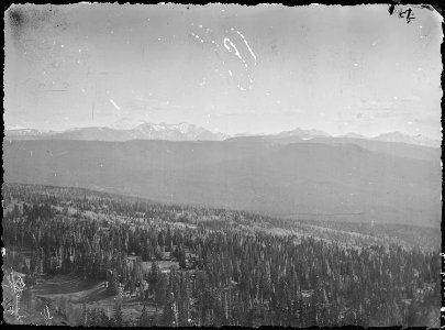 The Uinta Mountains. A distant view from the foothills bordering the Bear River. Summit County, Utah. - NARA - 516929