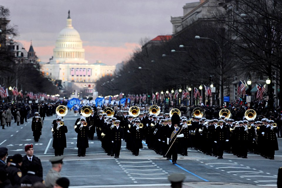 The U.S. Navy Band participates in the 57th Presidential Inauguration. (8406670182)
