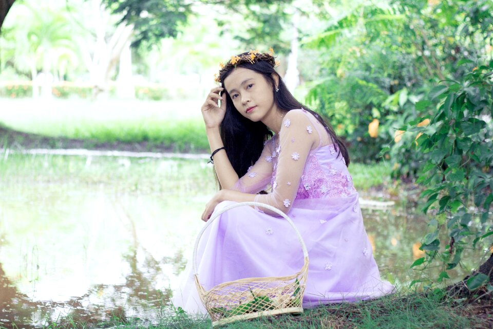 Forest princess beautiful girl girl vietnames