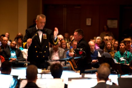The United States Navy Band performs at the 2014 Virginia Music Educators Association conference in Norfolk, Va. (15231472223)