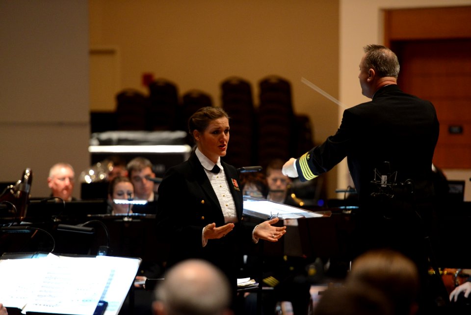 The United States Navy Band performs at the 2014 Virginia Music Educators Association conference in Norfolk, Va. (15663756460)