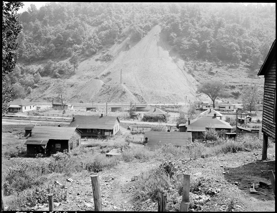 The view from the Sergent's front porch. P V & K Coal Company, Clover Gap Mine, Lejunior, Harlan County, Kentucky. - NARA - 541326