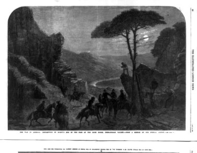 The war in America- Rendevous of Mosby's men in the pass of the Blue Ridge, Shenandoah Valley LCCN2002715397