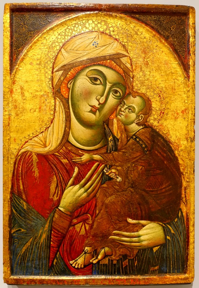 The Virgin and Child, Master of the Saints Cosmos and Damian Madonna, Italy, 1265-1285, tempera on panel - Fogg Museum - Harvard University - DSC01908