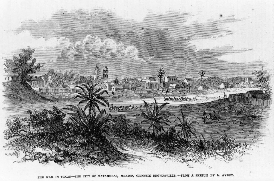 The war in Texas - The city of Matamoras, Mexico, opposite Brownsville - from a sketch by L. Avery. LCCN97519136