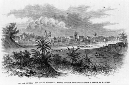 The war in Texas - The city of Matamoras, Mexico, opposite Brownsville - from a sketch by L. Avery. LCCN97519136