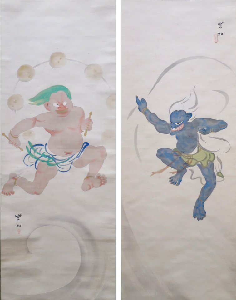 The Wind God and Thunder God by Imamura Shiko, 1911