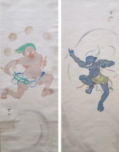 The Wind God and Thunder God by Imamura Shiko, 1911