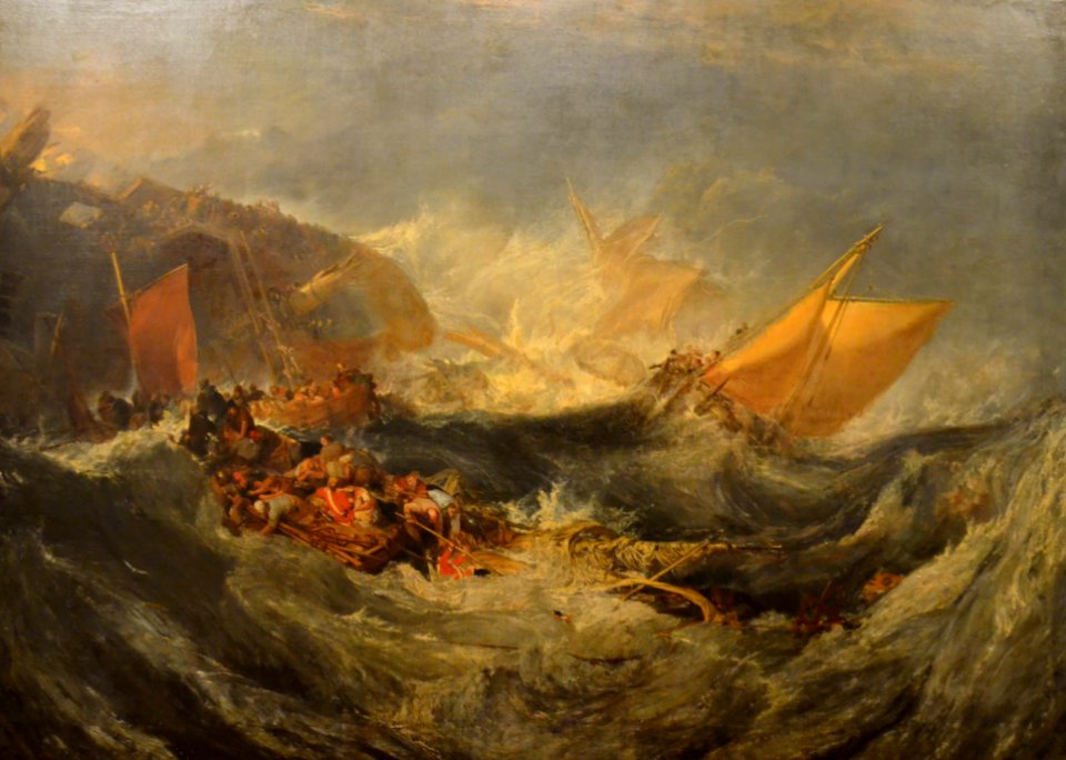 The wreck of a transport ship by Turner (1810)