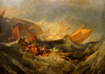 The wreck of a transport ship by Turner (1810)