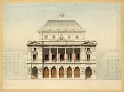 Theater façade. Elevation rendering LCCN2011646054
