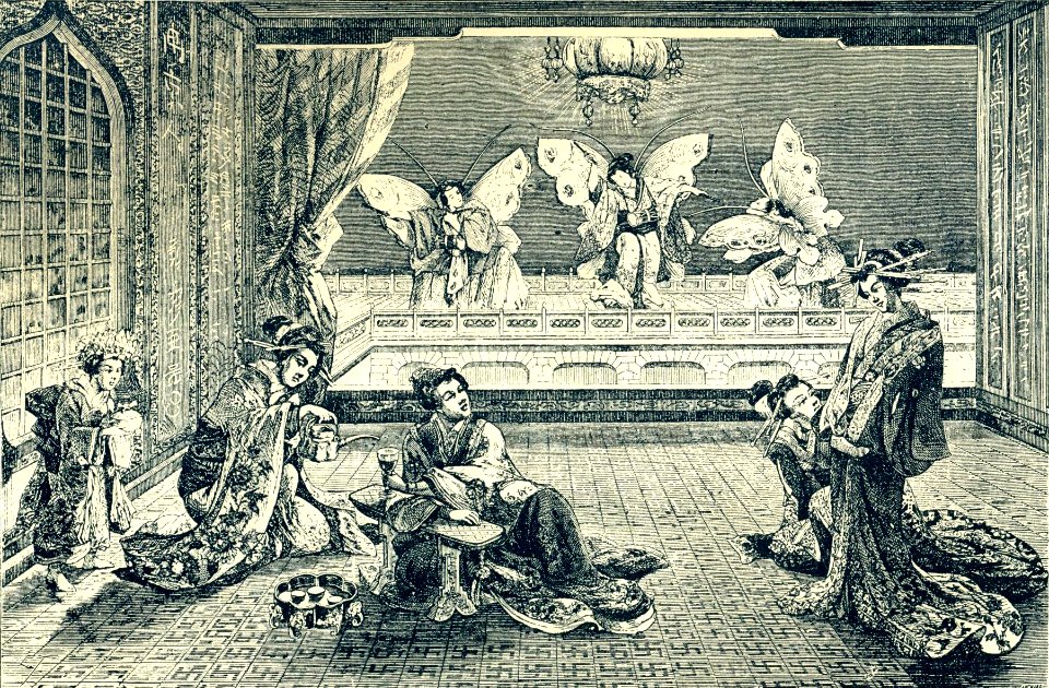 Theatrical representation in Yesso (Hokkaido). Before 1902