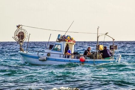 Fishing time afternoon mediterranean photo