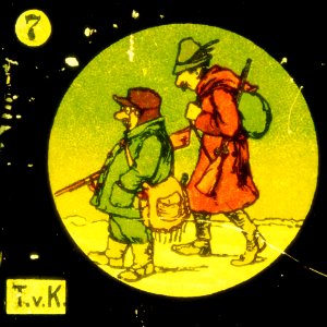 Theodor von Kramer (T.v.K) no 7, GBN, Two hunters with shooting accident, picture 1