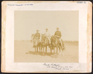 Theodore Roosevelt and other Rough Riders on horseback LCCN96512738