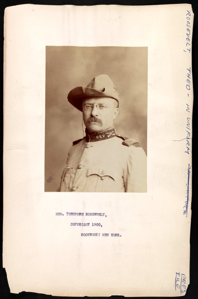 Theodore Roosevelt in Rough Riders uniform) - Arthur Hewitt, East Orange, N.J LCCN2012648249