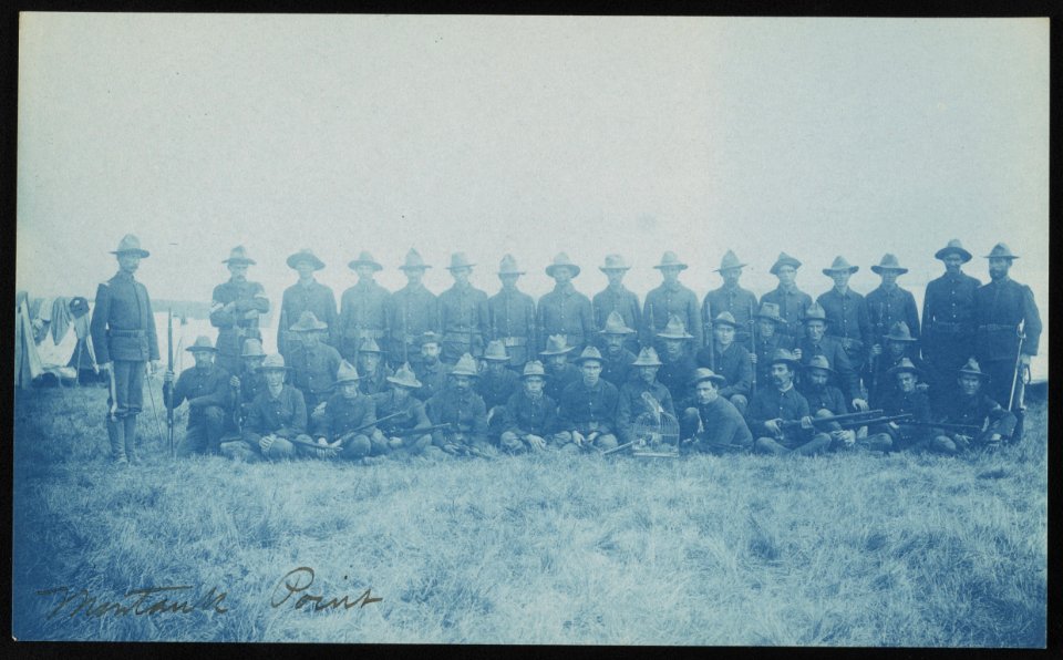 Theodore Roosevelt's Rough Riders, Company E, at military camp, Montauk Point, New York LCCN2013651512