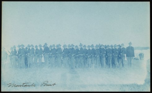 Theodore Roosevelt's Rough Riders, Company K, at military camp, Montauk Point, New York LCCN2013651518