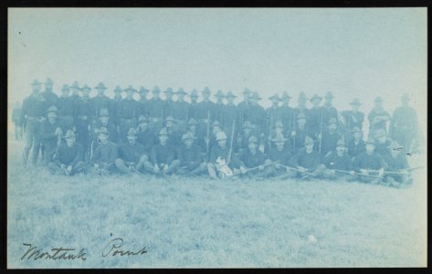 Theodore Roosevelt's Rough Riders, Company A, at military camp, Montauk Point, New York LCCN2013651510