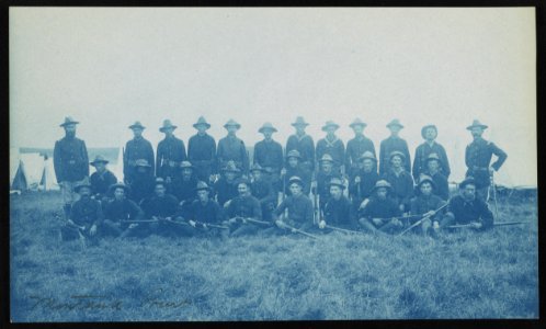 Theodore Roosevelt's Rough Riders, Company B, at military camp, Montauk Point, New York LCCN2013651509