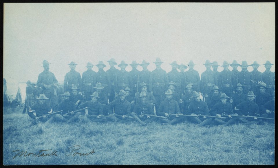 Theodore Roosevelt's Rough Riders, Company D, at military camp, Montauk Point, New York LCCN2013651519