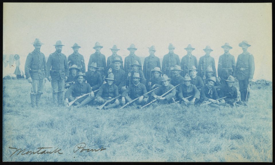 Theodore Roosevelt's Rough Riders, Company L, at military camp, Montauk Point, New York LCCN2013651515