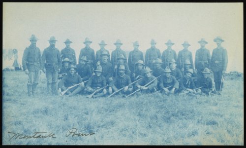 Theodore Roosevelt's Rough Riders, Company L, at military camp, Montauk Point, New York LCCN2013651515