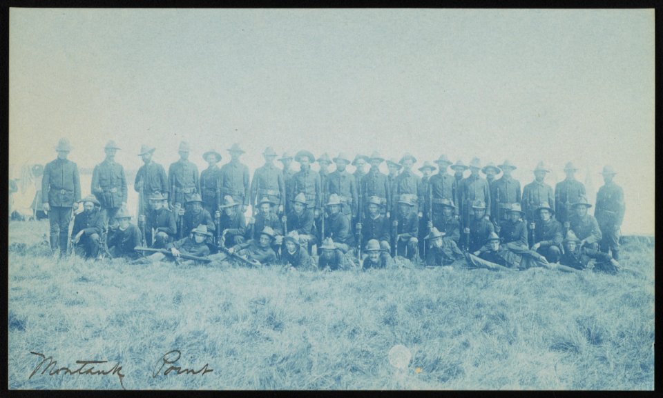 Theodore Roosevelt's Rough Riders, Company C, at military camp, Montauk Point, New York LCCN2013651516