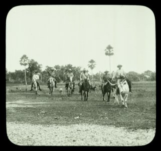 Theodore Roosevelt, 1858-1919; lantern slide of Roosevelt's Brazil expedition, 1913, taken by his son Kermit LCCN2006689853