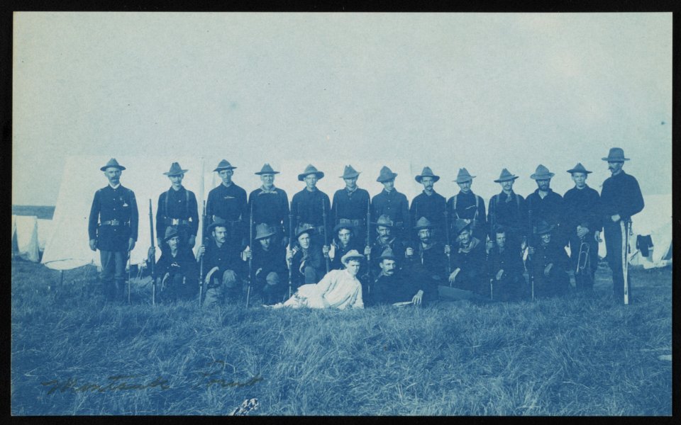 Theodore Roosevelt's Rough Riders, Company G, at military camp, Montauk Point, New York LCCN2013651514