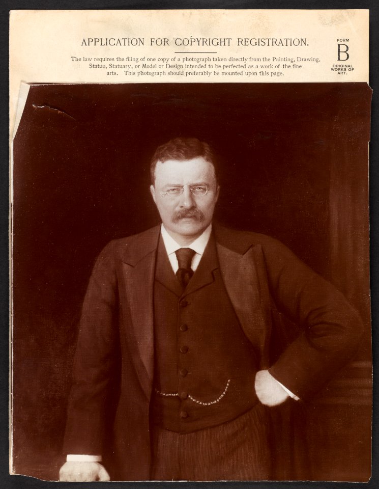 Theodore Roosevelt, half-length portrait, standing with hand at hip, facing front LCCN2013649838