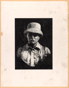 Theodore Roosevelt, head-and-shoulders sketch portrait, wearing hat and sunglasses, facing front LCCN2013649843