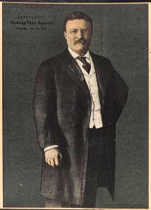 Theodore Roosevelt, three-quarter length portrait, standing, facing front) - Pach Bros., N.Y LCCN2013650551