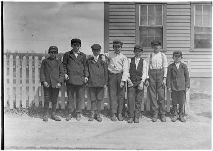 These are some of the sweepers and mule room boys working in Valley Queen Mill. Several of the smallest ones there... - NARA - 523184