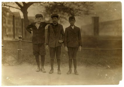 These boys work in Amoskeag Mills, Manchester, N.H. Emil Brassaid, 364 Collegiate St. Adolph Belodern, 441 Vernon St. Oscar Pronla, 174 Cartier St. E. W. Lord, witness. He counted 30 LOC nclc.01804